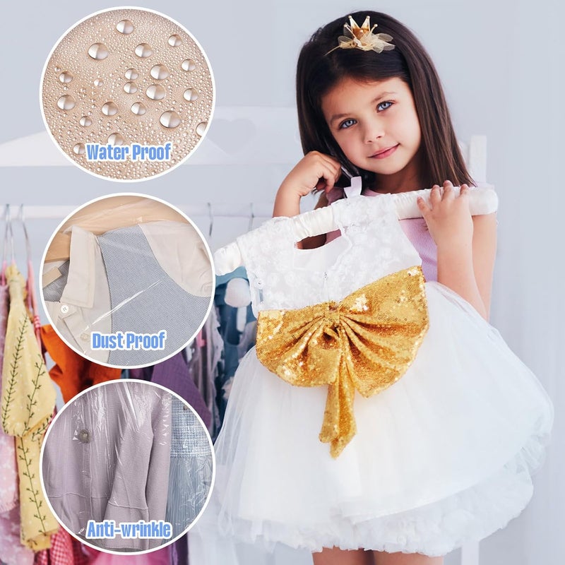 AYZTKUX 97 Pack Dry Cleaner Bags, (45x70cm) Clear Dry Cleaning Bags for Hanging Clothes, Garment Bags for Short or Children's Clothes - Image 5